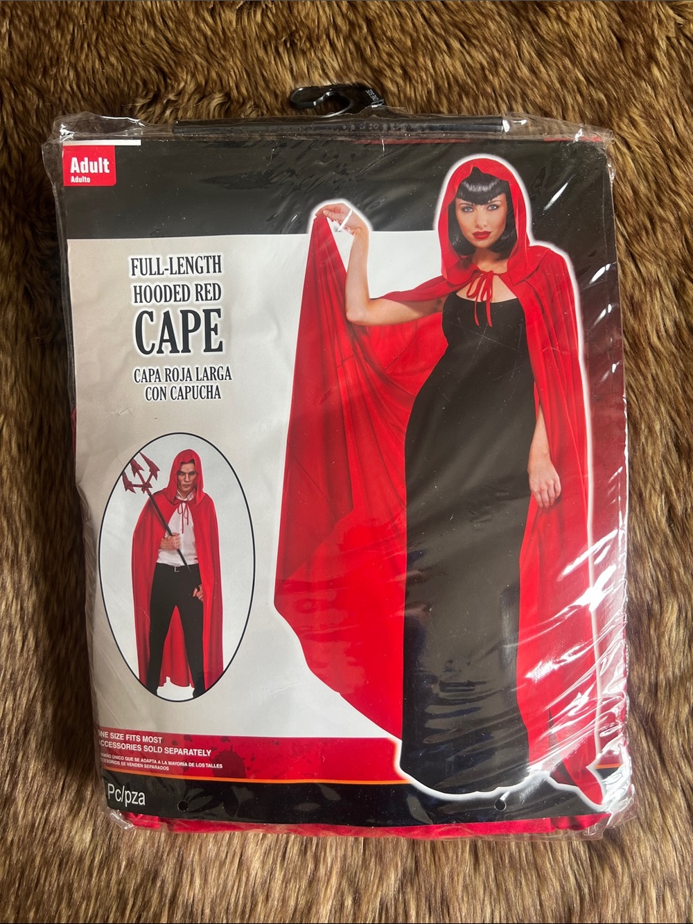 NWT Full-Length Hooded Red Cape - Adult